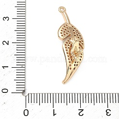 Leaf Brass Micro Pave Cubic Zirconia Enhancer Shortener Bails&nbsp;KK-F934-07B-G