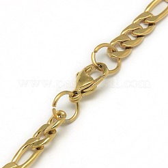 Trendy Men's 201 Stainless Steel Mother-Son Chain Necklaces&nbsp;NJEW-L043B-41G