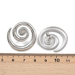 304 Stainless Steel Rhinestone Vortex Spiral Stud Earrings&nbsp;EJEW-K314-01P