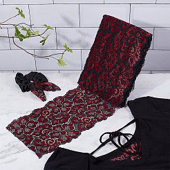 Polyester Lace Flower Fabric&nbsp;DIY-WH0034-95A