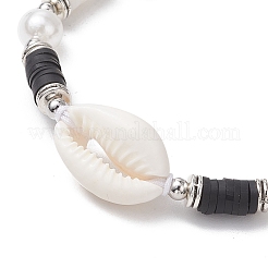 Natural Cowrie Shell Braided Bead Bracelets&nbsp;BJEW-JB11498