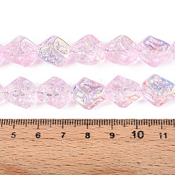 Transparency Electroplate Glass Beads Strands&nbsp;GLAA-T023-41A-04