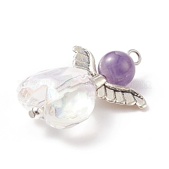 Natural Amethyst AB Color Acrylic Pendants&nbsp;PALLOY-TA00001-01