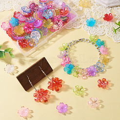 120Pcs 2 Styles Acrylic Bead Caps&nbsp;OACR-TA0004-70