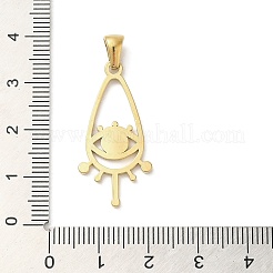 304 Stainless Steel Pendant Cabochon Settings&nbsp;STAS-D015-01G