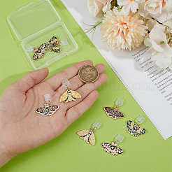 8個 4スタイル プラスチック製携帯用防塵プラグ  合金エナメルペンダント付き  花と蝶  ミックスカラー  29~32mm  2個/スタイル&nbsp;HJEW-OC00292