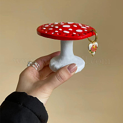 きのこの26穴レジンピアスディスプレイスタンド  イヤリングスタッドオーガナイザーホルダー  レッド  9x7.2cm  穴：4.5mm&nbsp;EDIS-WH0012-31A