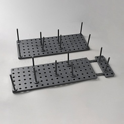 キッチン用PPプラスチック食器乾燥ラック  伸縮式排水セパレーター  長方形  グレー  400x150x100mm&nbsp;ODIS-WH0030-286