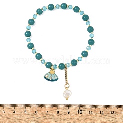 3Pcs 3 Styles Ocean Glass Beaded Stretch Bracelet Sets&nbsp;BJEW-JB14306