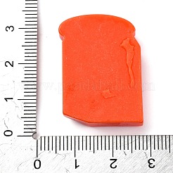電話ボックス不透明樹脂デコデンカボション  レッド  29.5x22x7mm&nbsp;CRES-Z008-02E