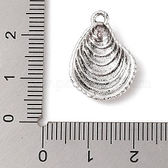 合金のチベット風チャーム  カドミウムフリー＆鉛フリー  シェル形状  アンティークシルバー  20x15x3.3mm  穴：1.4mm  約450個/528g&nbsp;LS-FIND-C060-050AS