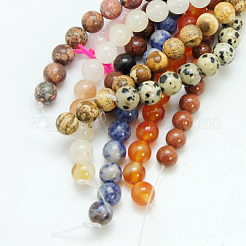 Natural & Synthetic Mixed Stone Beads Strands&nbsp;G-G151-12mm-M1