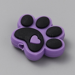 Paw Print PVC Plastic Beads&nbsp;SIL-SZC0005-13N