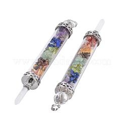 Natural Mixed Stone Big Pointed Pendants&nbsp;G-F650-C13