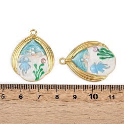 304 Stainless Steel Enamel Pendants&nbsp;STAS-L290-30G