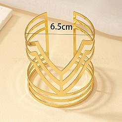 女性用のファッショナブルな中空合金カフバングル  ゴールドカラー  内径：2-1/2インチ（6.5cm）&nbsp;FS-WGDCE3E-01