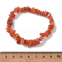Natural South Red Agate Beaded Stretch Bracelets&nbsp;GG-CBADCD7-01