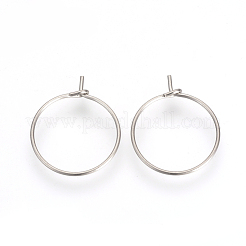 Tarnish Resistant 304 Stainless Steel Hoop Earrings&nbsp;STAS-R071-41