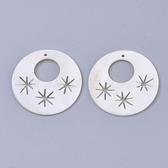 Natural Freshwater Shell Pendants&nbsp;SHEL-T017-02