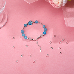 スターリングシルバースプリングリング留め金24個925個  リング  スタンプ925個付き  銀  7x6x1mm  穴：1.5mm&nbsp;STER-GO0001-59