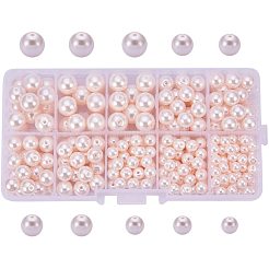 環境に優しい染めガラスパールラウンドパールビーズ  ラベンダーブラッシュ  5~10mm  穴：1.2~1.5mm  約340個/箱&nbsp;HY-PH0009-RB091