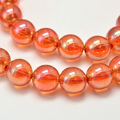 Electroplated Synthetic Quartz Bead Strands&nbsp;EGLA-J061-3mm-M