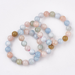 Natural Morganite Stretch Bracelets&nbsp;BJEW-S138-02F-10mm