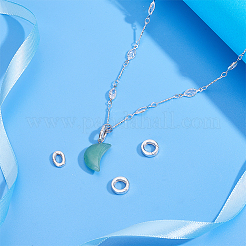 4Pcs 2 Styles 925 Sterling Silver Spring Gate Rings&nbsp;STER-PH0004-32S