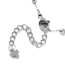 304 Stainless Steel Cross Charm Bracelets&nbsp;BJEW-JB11698