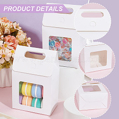 Rectangle Paper Gift Bags with Window&nbsp;CON-WH0088-85C