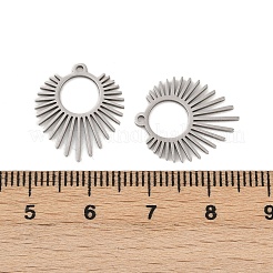 ステンレスペンダント201個  レーザー切断  リングチャーム  ステンレス鋼色  18x15x1mm  穴：1.2mm&nbsp;STAS-U052-02E-P