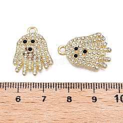 Rack Plating Alloy Rhinestone Pendants&nbsp;PALLOY-T091-04KCG-RS