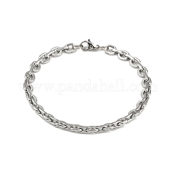 201 Stainless Steel Cuba Style Chian Bracelet for Men&nbsp;LS-BJEW-B138-06P-01