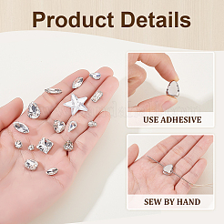 410Pcs 16 Styles Sew on Glass Rhinestone&nbsp;RGLA-ME0001-05