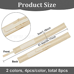 8Pcs 2 Colors Polyester & Cotton Adjustable Hat Sweatband&nbsp;DIY-BC0008-98