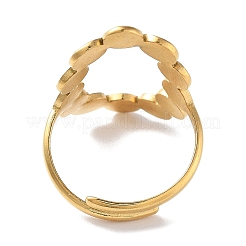304 Stainless Steel Open Cuff Rings for Women&nbsp;RJEW-M020-11G