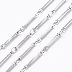 3.28 Feet Real Platinum Brass Bar Link Chains&nbsp;X-CHC-R126-13P