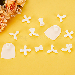 52個 5スタイル プラスチック人形ジョイント  人形作りアクセサリー  ホワイト  18.5~50x14~40x8.5~28mm  穴：7.8mm&nbsp;KY-OC0001-37