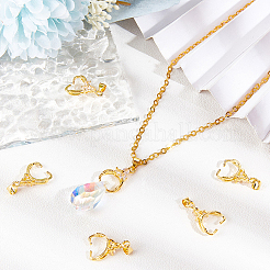 20Pcs Rack Plating Brass Pendant Pinch Bails&nbsp;KK-BBC0007-50
