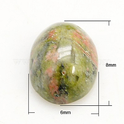Mixed Gemstone Cabochons&nbsp;X-G-H1596-8x6x3mm-M