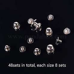 真鍮ジュエリーボックスの引き出しのハンドル  キャビネットノブ  プラチナ  8~11x7~12mm  ヘッド：5~10mm  48セット /箱&nbsp;KK-PH0034-12