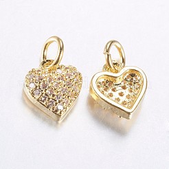 Long-Lasting Plated Brass Micro Pave Cubic Zirconia Charms&nbsp;ZIRC-F069-41G