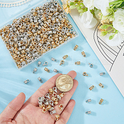 400個 2色 CCB プラスチックチューブベイル  ループベイル  溝付き柱  ミックスカラー  9.8x4.5x6mm  穴：2mm  内径：3.8mm  200個/カラー&nbsp;CCB-SP0001-13