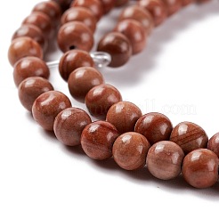 Natural Silver Line Jasper Beads Strands&nbsp;G-P451-02C-B