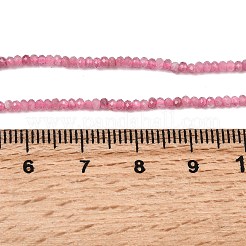 天然のピンクトルマリンビーズ連売り  ロンデル  2x1mm  穴：0.5mm  約380個/連  14.96''（38センチメートル）&nbsp;G-RM250101-T2