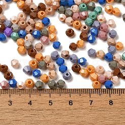 焼付塗装ガラスシードビーズ  双円錐形  ミックスカラー  4.5x4mm  穴：1mm  約5232個/ポンド&nbsp;SEED-C004-01R