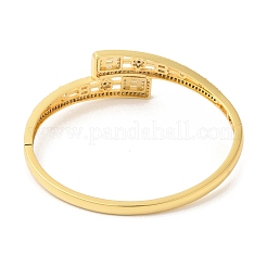 Clear Cubic Zirconia Cuff Bangle&nbsp;BJEW-L681-001G