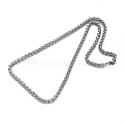 素晴らしい304ステンレススチールの喜平チェーンネックレス  カニカン付き  ミックスカラー  23.7インチ（60.2cm）&nbsp;NJEW-O058-04