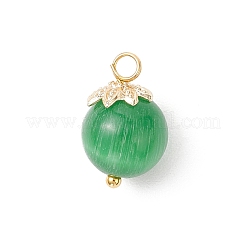 Cat Eye with Brass Pendants&nbsp;PALLOY-JF04270