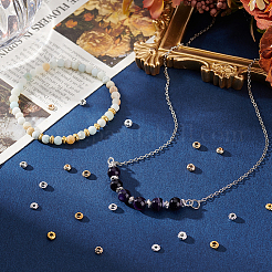 120個15スタイルの亜鉛合金スペーサービーズ  ロンデル  ミックスカラー  3.5~4x1.5~2mm  穴：1.2~1.4mm  8個/スタイル&nbsp;FIND-GA0004-65